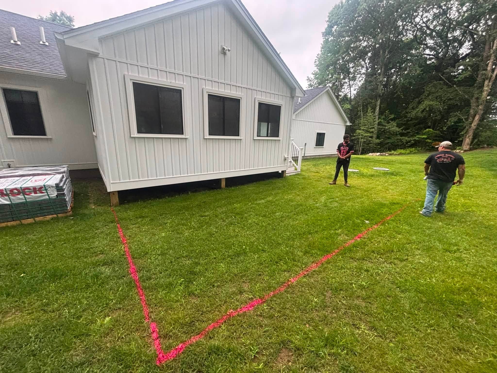 Pre-construction view — Charlton patio project